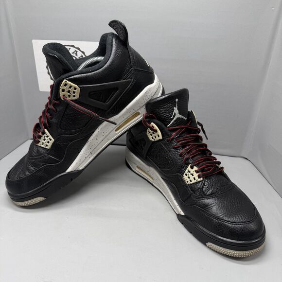 Air Jordan 4 Retro LS Oreo MEN Grey Black Leather 314254-003 Size 11 Preowned main image 9